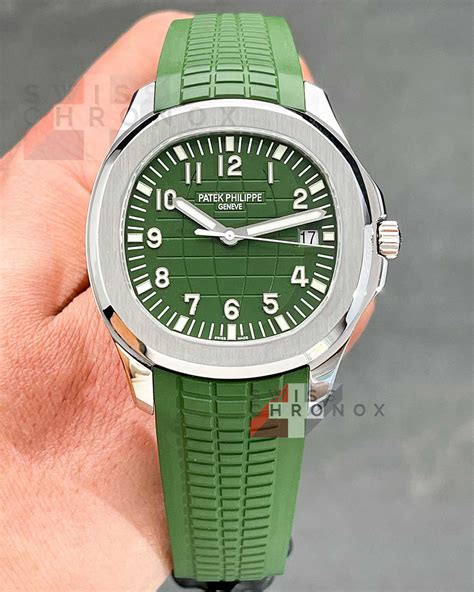 patek aquanaut green strap|patek philippe aquanaut retail price.